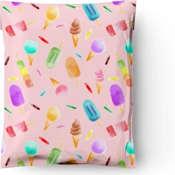 20 Poly Mailer Value Pack - Pink Ice Cream Pattern (10" x 13") Qty 20 - Picture 6 of 6